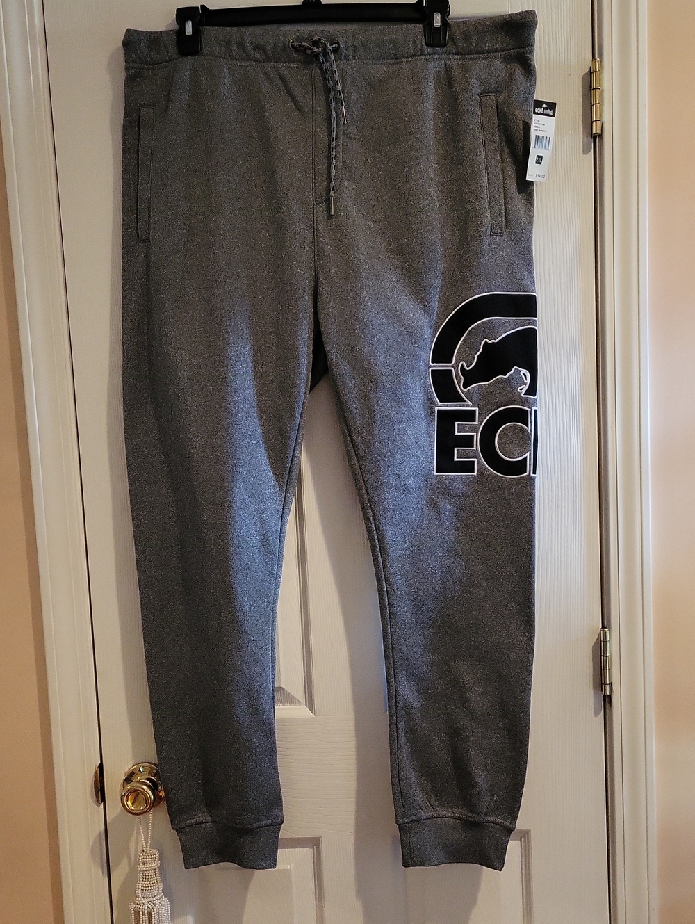 Ecko Unltd Men's Fleece Jogger Pants Grey Marled Size 2XL E031G571BM NWT